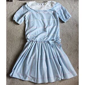 Vintage 80s You Babes II - Nostalgic Drop Waist Dress, Mission Collar, UNWORN